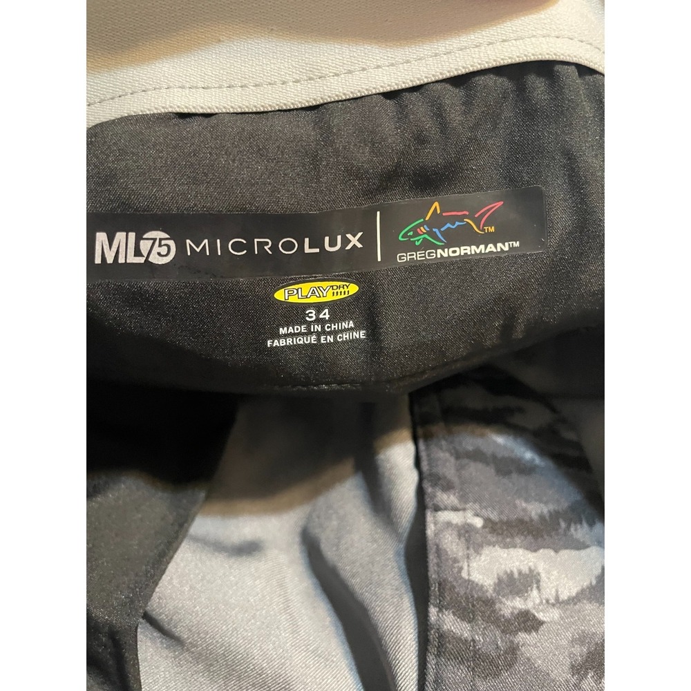 Greg Norman‎ Shorts Men's 34 Black ML75 Microlux Play Dry Chino Golf Pickleball - Picture 5 of 8